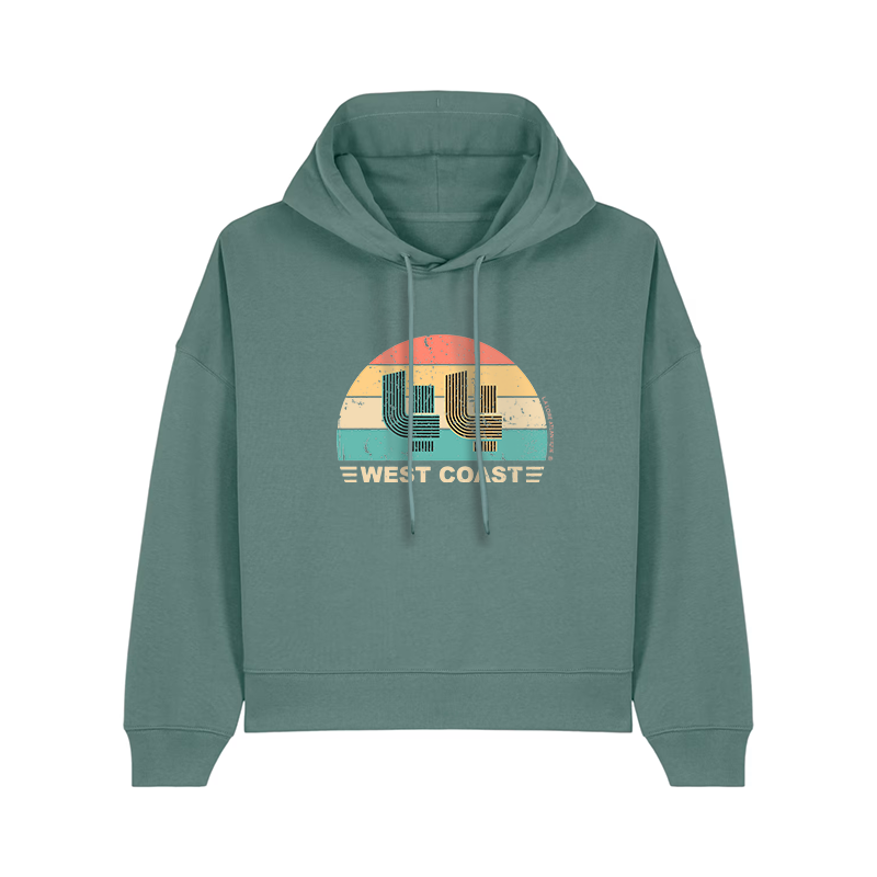 Sweat Capuche Femme Green...