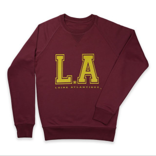 Sweat Classic Burgundy Varsity Yellow, homme, Col Rond, 44, L.A Loire Atlantique, La Baule, Nantes